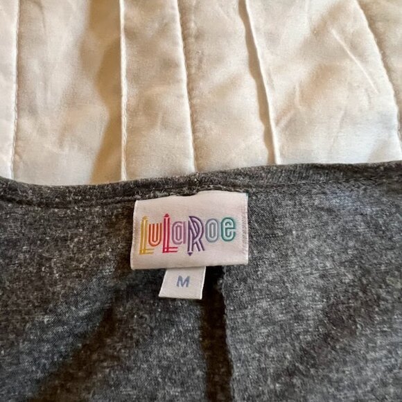 Lularoe Womans Medium Heather Gray Knit Cardigan EUC - Picture 2 of 2